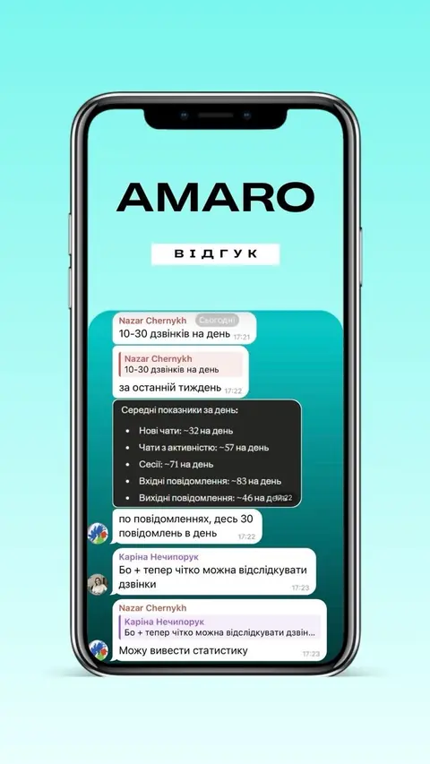 Відгук клієнта Amaro